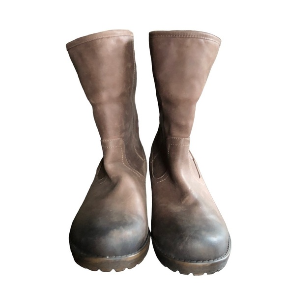 Tara M. Tori Brown Burnished Leather Convertible Fold Over Boot Size 9.5 - Picture 8 of 11